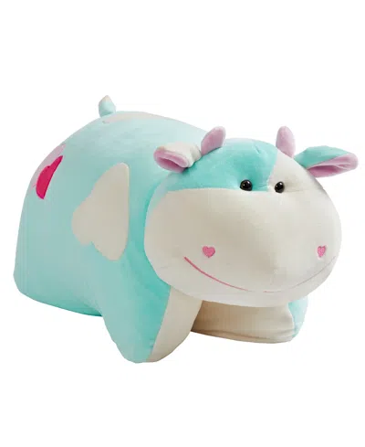 Pillow Pets Kids' Carly Cow Pillow Pet Puff In Blue