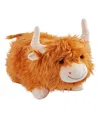 Pillow Pets Signature Highland Cow Jumbo Plush Pillow Pet In Brown