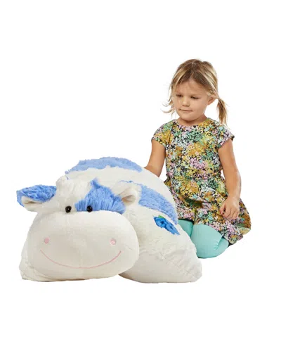 Pillow Pets Sweet Scented Jumbo Cow Plush Pillow Pet In Blue