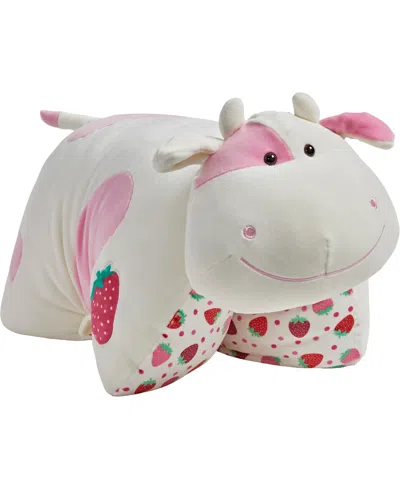 Pillow Pets Sweet Scented Strawberry Cow Puff In Pink