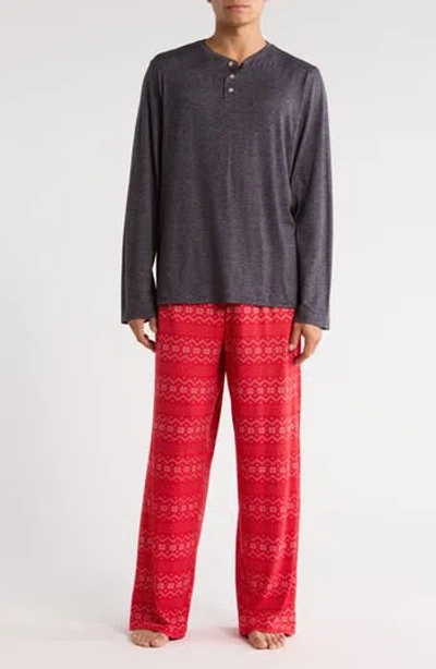 Pillow Talk Matching Family Fair Isle Henley Pajamas