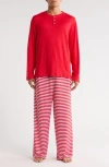 Pillow Talk Matching Family Stripe Henley Pajamas