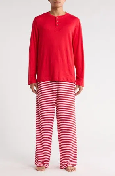 Pillow Talk Matching Family Stripe Henley Pajamas