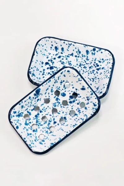 Pillowpia Enamel Soap Dish In Blue