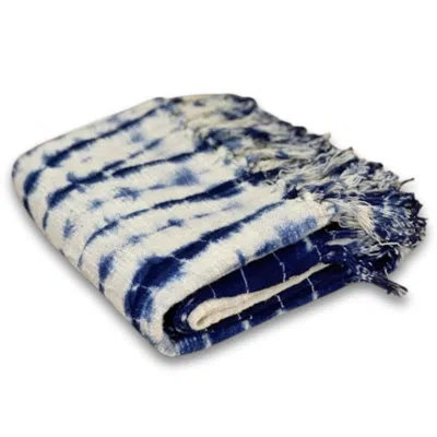 Pillowpia Indigo Shibori Throw
