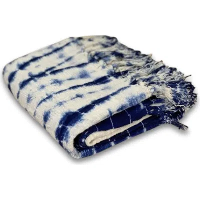 Pillowpia Indigo Shibori Throw