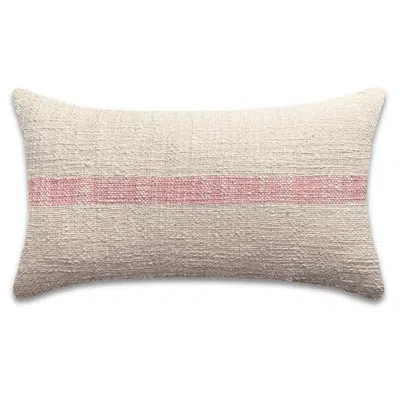 Pillowpia Linus Cotton Throw Pillow Cover With Brass Zipper | Double-sided Pattern In Beige,pink