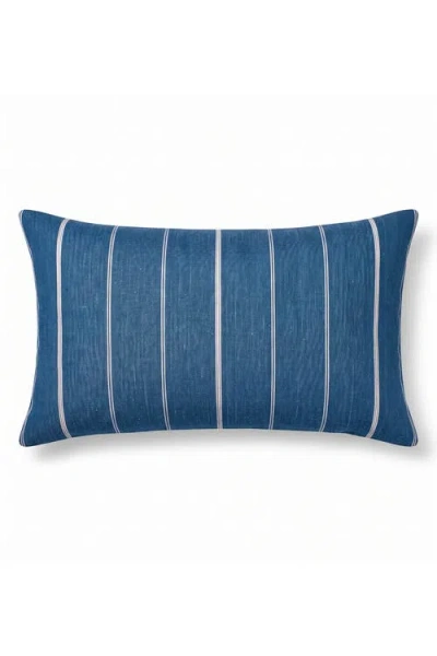 Pillowpia Loma Striped Lumbar Pillow Cover In Blue