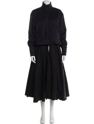 Pre-owned Pilosoule Wool Coat In Black