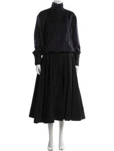 Pre-owned Pilosoule Wool Coat In Black
