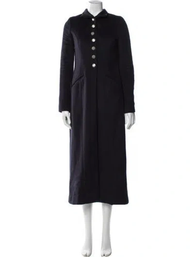 Pre-owned Pilosoule Wool Coat In Blue