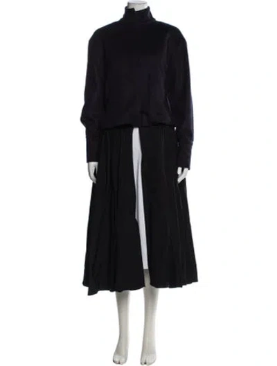 Pre-owned Pilosoule Wool Coat W/ Tags In Black