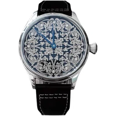 Pre-owned Pilot Mechanical 44mm Hand Winding Men's Watch Sapphire Glass Decorated Dial