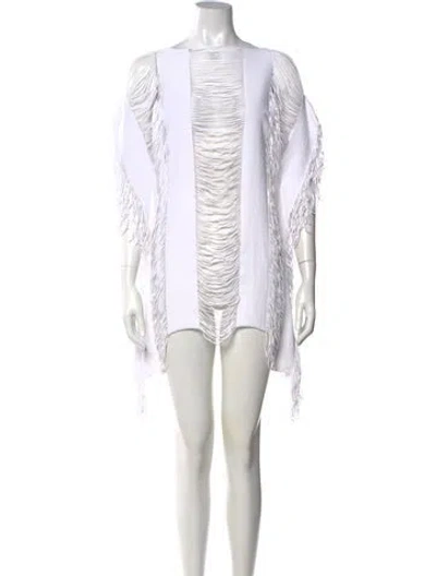 Pre-owned Pilyq Crew Neck Mini Dress In Neutrals