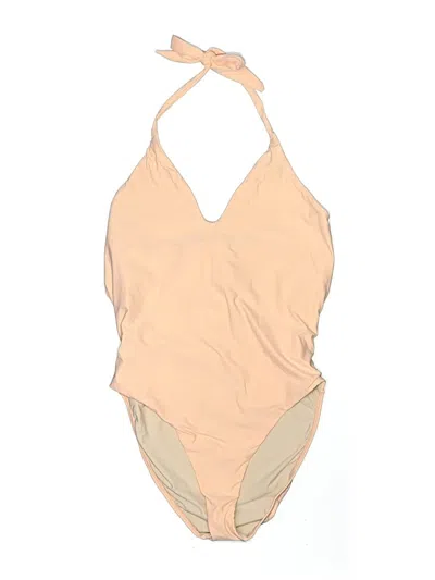 Pre-owned Pilyq One Piece Swimsuit In Tan