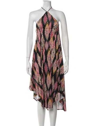 Pre-owned Pilyq Printed Midi Length Dress In Multicolor