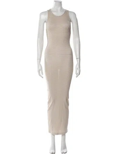 Pre-owned Pilyq Scoop Neck Long Dress W/ Tags In Neutral