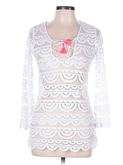Pre-owned Pilyq Swimsuit Cover Up In White