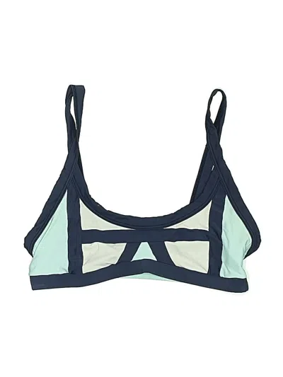 Pre-owned Pilyq Swimsuit Top Blue Swimwear