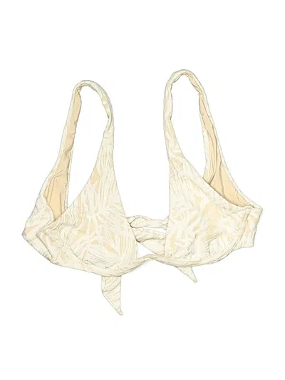 Pre-owned Pilyq Swimsuit Top Ivory Swimwear In White