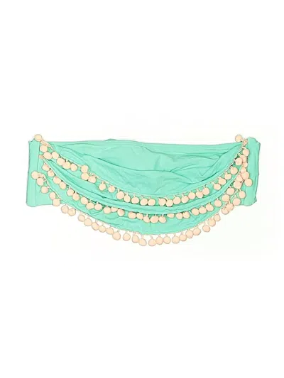 Pre-owned Pilyq Swimsuit Top Teal Swimwear