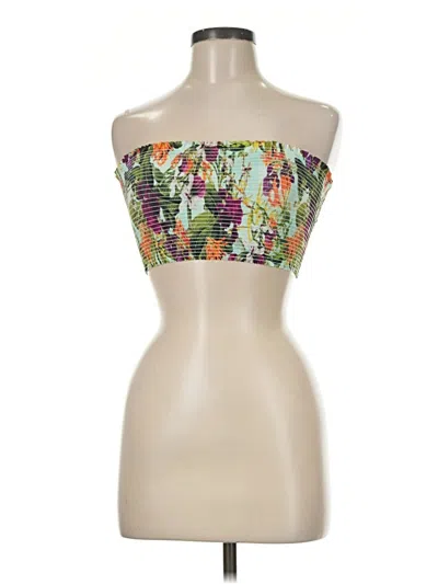 Pilyq Tube Top Green Strapless Neckline Tops