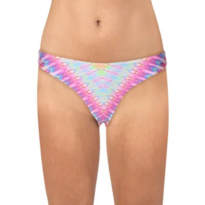 Pilyq Womens Printed Bikini Swim Bottom Separates In Blue