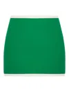 Pilzer Contrasting-trim Mini Skirt In 绿色