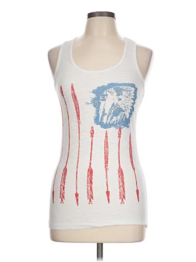Pre-owned Pima Apparel Tank Top White Strapless Neckline Tops
