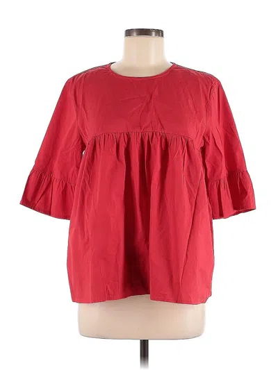 Pre-owned Pimkie Short Sleeve Blouse In Red