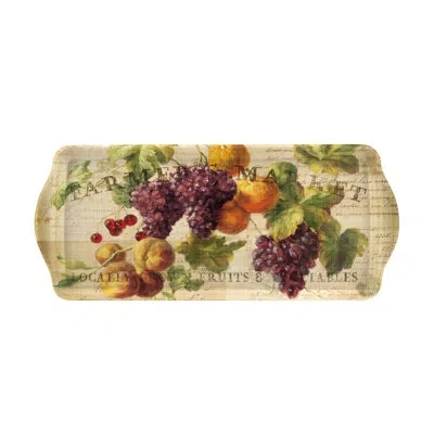 Pimpernel Abundant Fall Melamine Sandwich Tray 15.1 X6.5" In Green,beige,red