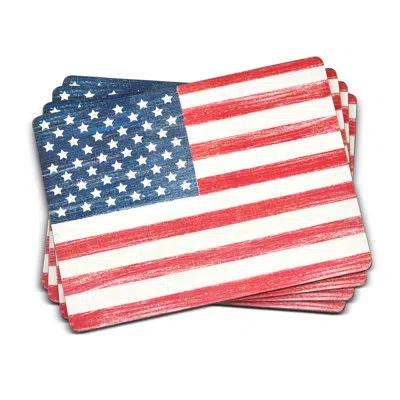 Pimpernel American Flag Placemats 15.7 X 11.7" In Red