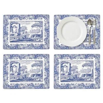 Pimpernel – Blue Italian – Placemats – Blue, Set Of 4