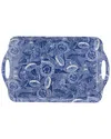 Pimpernel Blue Room Sunflower Large Melamine Handled Tray In Blue