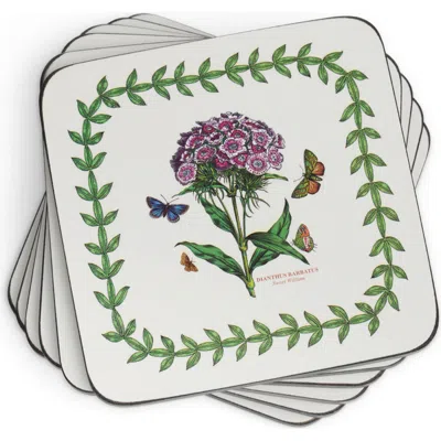 Pimpernel Botanic Garden Set Of 6 Cork Back Coasters, 4" In Multi
