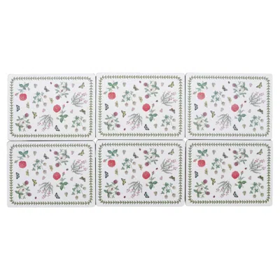 Pre-owned Pimpernel Botanical Garden Placemats, Set Of 6 In Brown