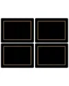 Pimpernel Classic Black Set Of 4 Placemats In Black