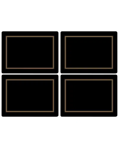 Pimpernel Classic Black Set Of 4 Placemats