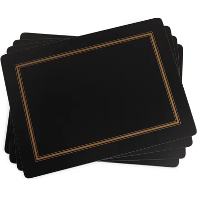 Pimpernel Classic Cork-backed Placemats, Set Of 4 In Black