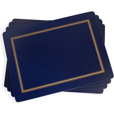 Pimpernel Classic Cork-backed Placemats, Set Of 4 In Blue