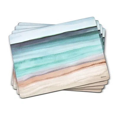 Pimpernel Coastal Shore Placemats 15.7 X 11.7" In Blue,multi