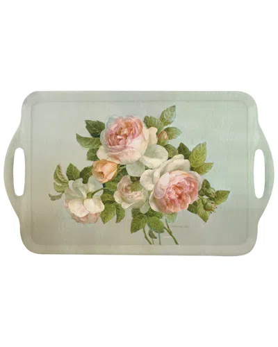 Pimpernel Dnu  Antique Roses Large Melamine Tray In Multi