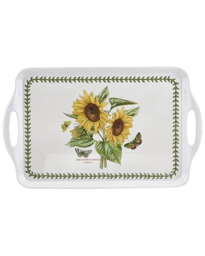 Pimpernel Dnu  Botanic Garden Sunflower Large Melamine Handled Tray In White
