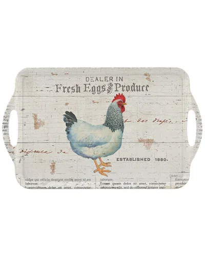 Pimpernel Dnu  On The Farm Large Handled Tray In Multi