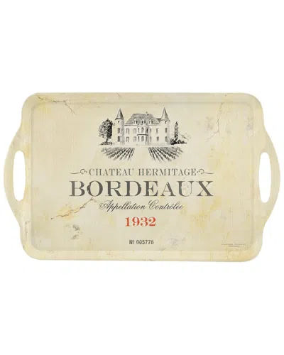 Pimpernel Dnu  Vin De France Large Melamine Tray In Multi