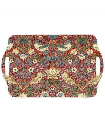 Pimpernel Dnu  William Morris Strawberry Thief Red Large Melamine Handled Tray