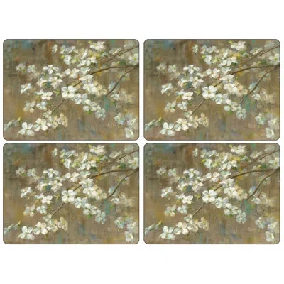 Pimpernel Dogwood In Spring Placemats 15.7 X 11.7" In Gray