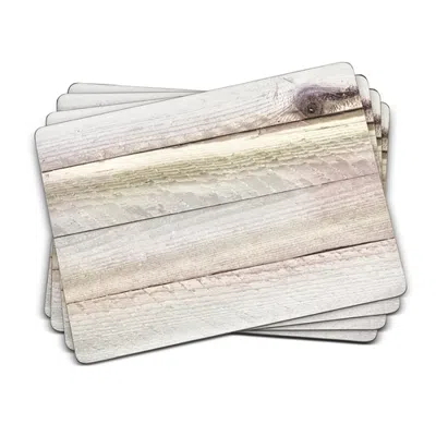 Pimpernel Driftwood Set Of 4 Cork Back Placemats In Multi
