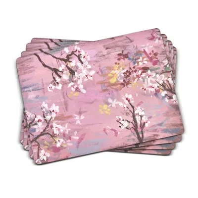Pimpernel Emerging Placemats 15.7 X 11.7" In Pink