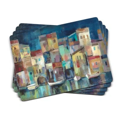 Pimpernel Evening Port Placemats 15.7 X 11.7" In Blue